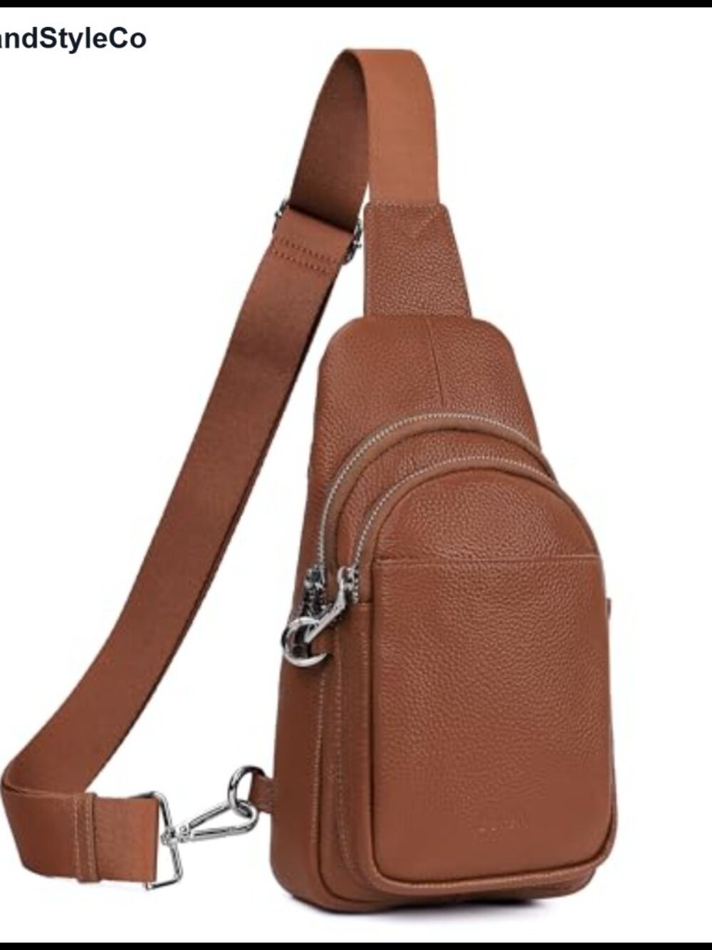 Genuine Leather Sling Bag Anti-Theft Crossbody Chest Bag RFID Travel Fanny Pack